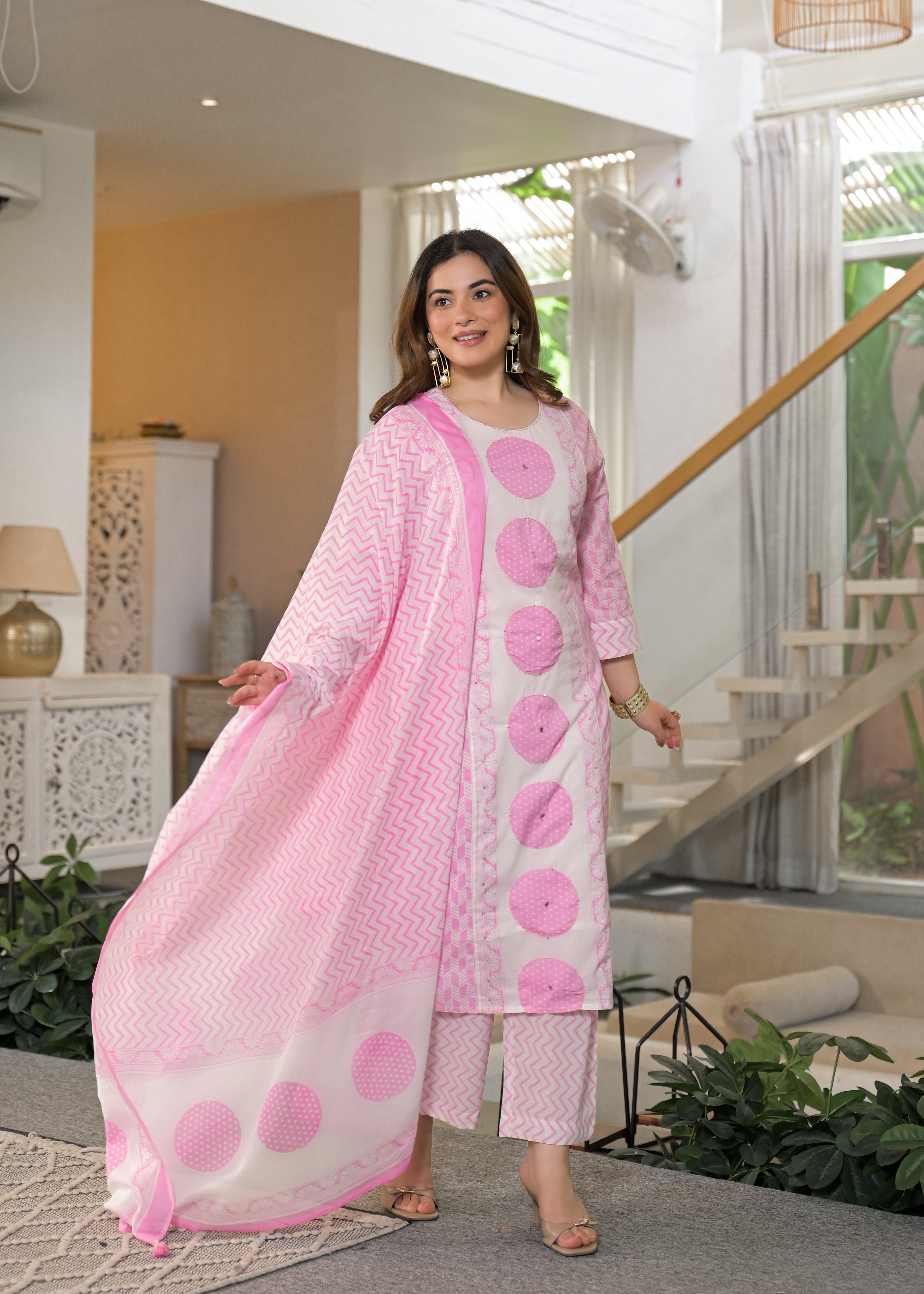 Gulnaar Soft Cotton Floral Suit Set