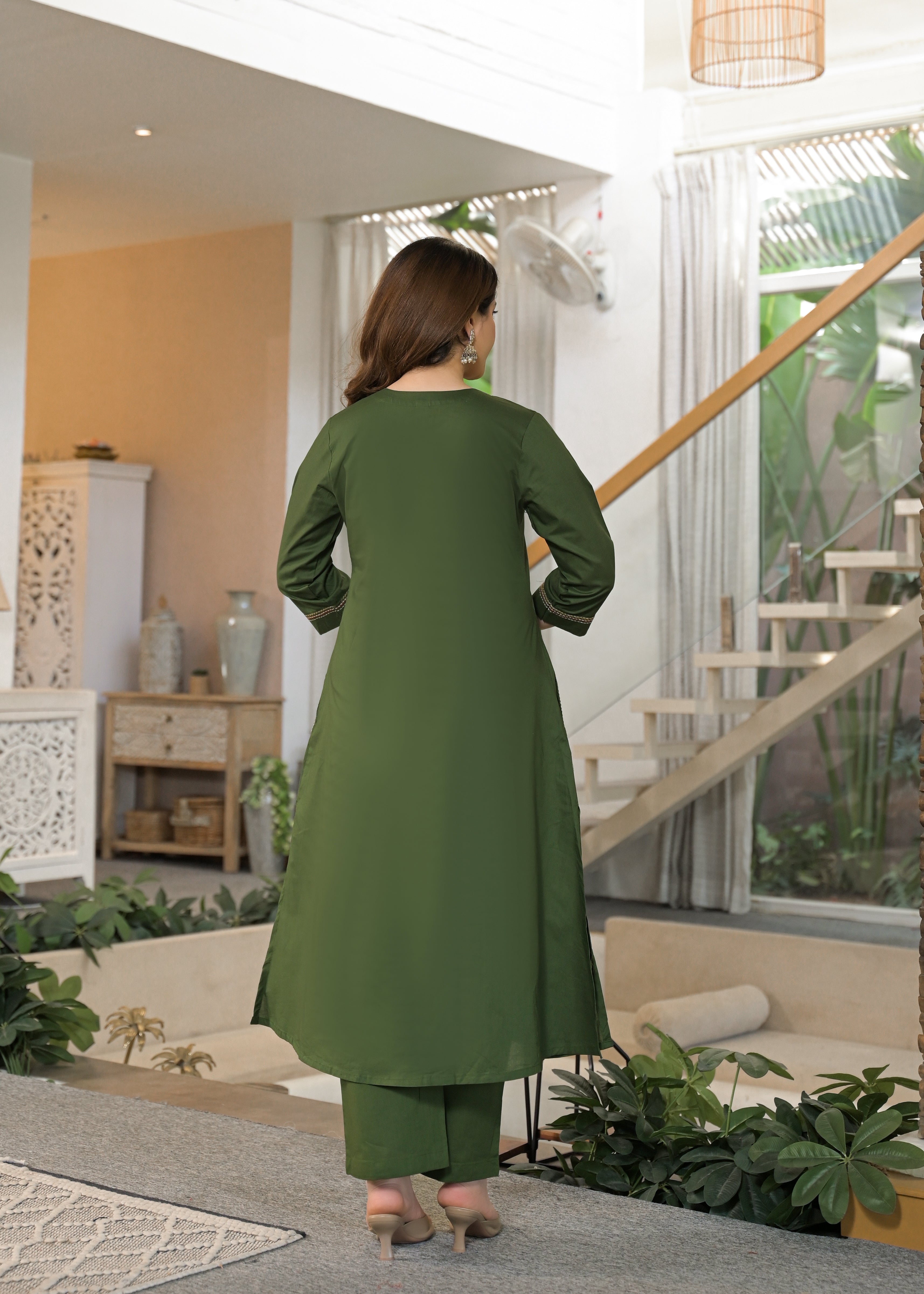 Mehfil Grace Embroidered Cotton Suit Set with Dupatta