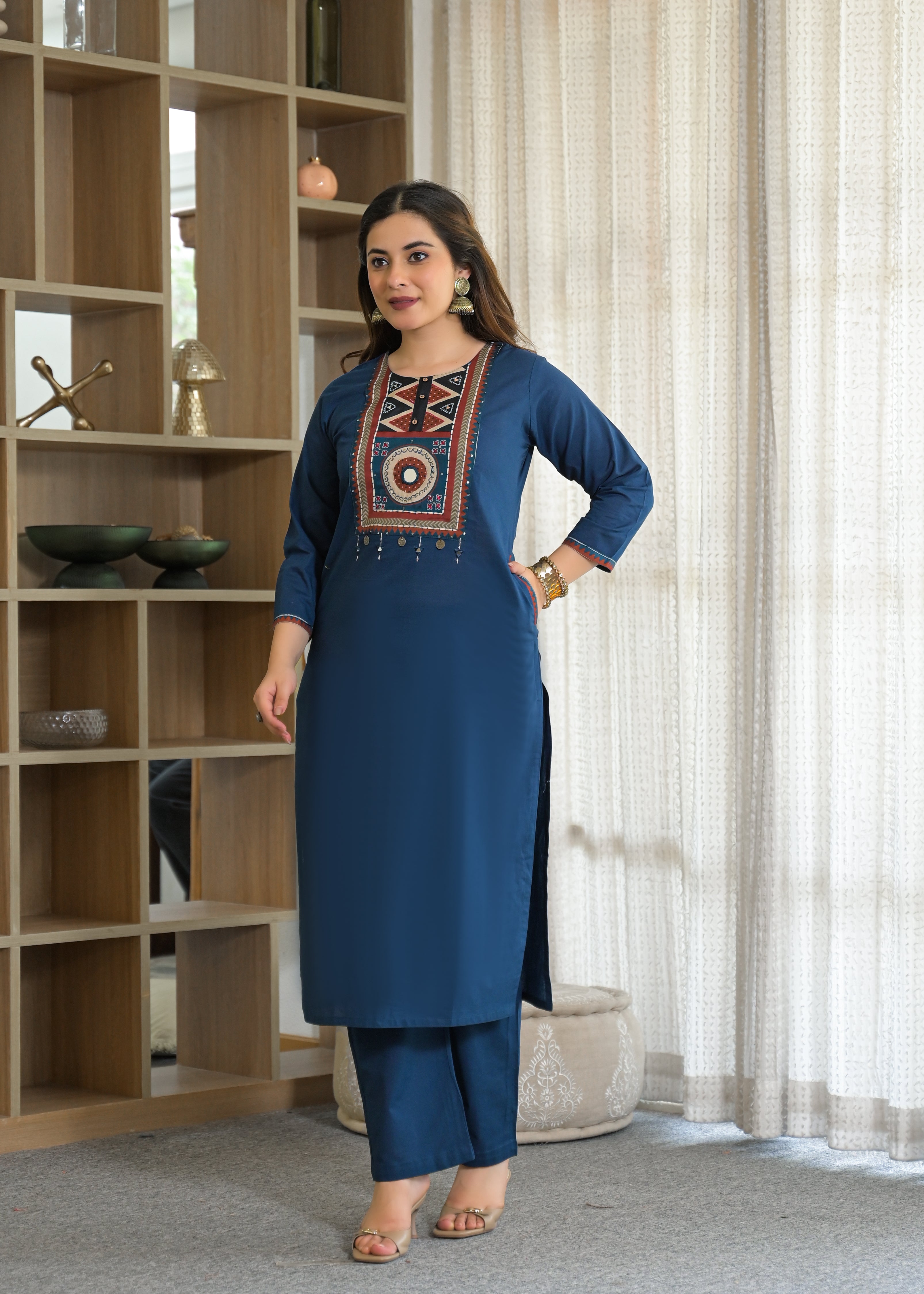 Tribal Panel Cotton Suit Set
