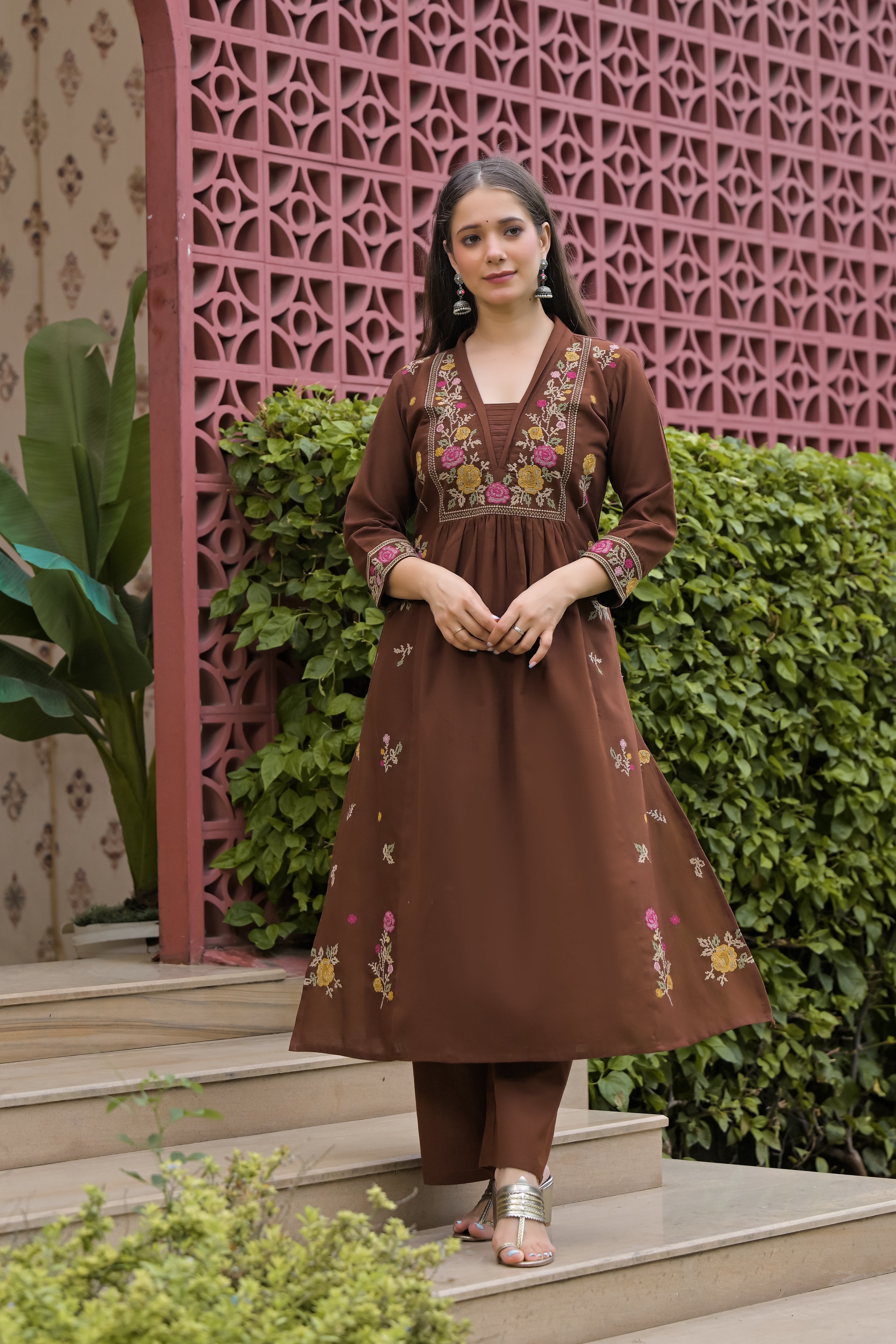 Gulmohar Printed Cotton Kurta Pant Set