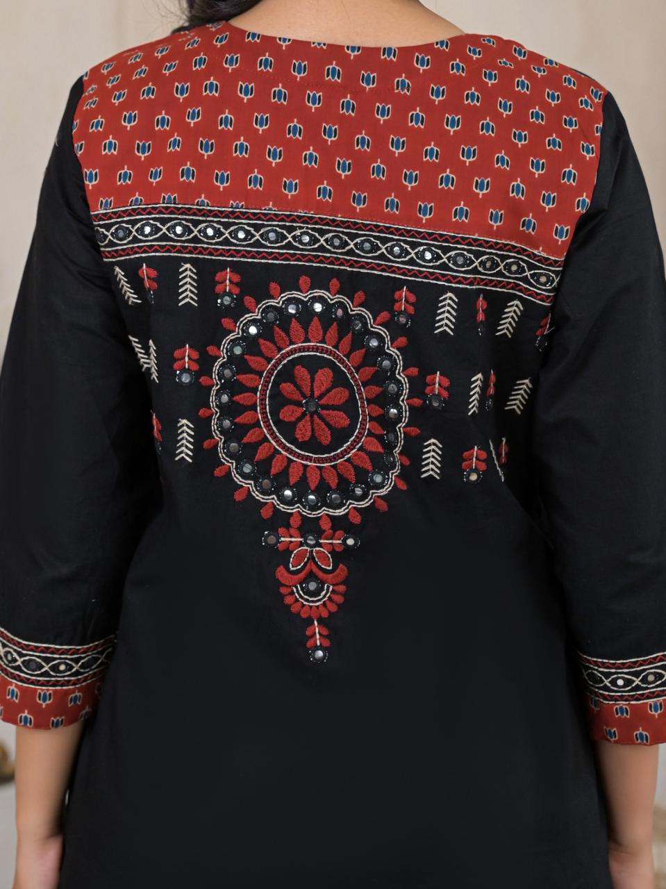 Noor Cotton Straight Suit Set with Printed Dupatta