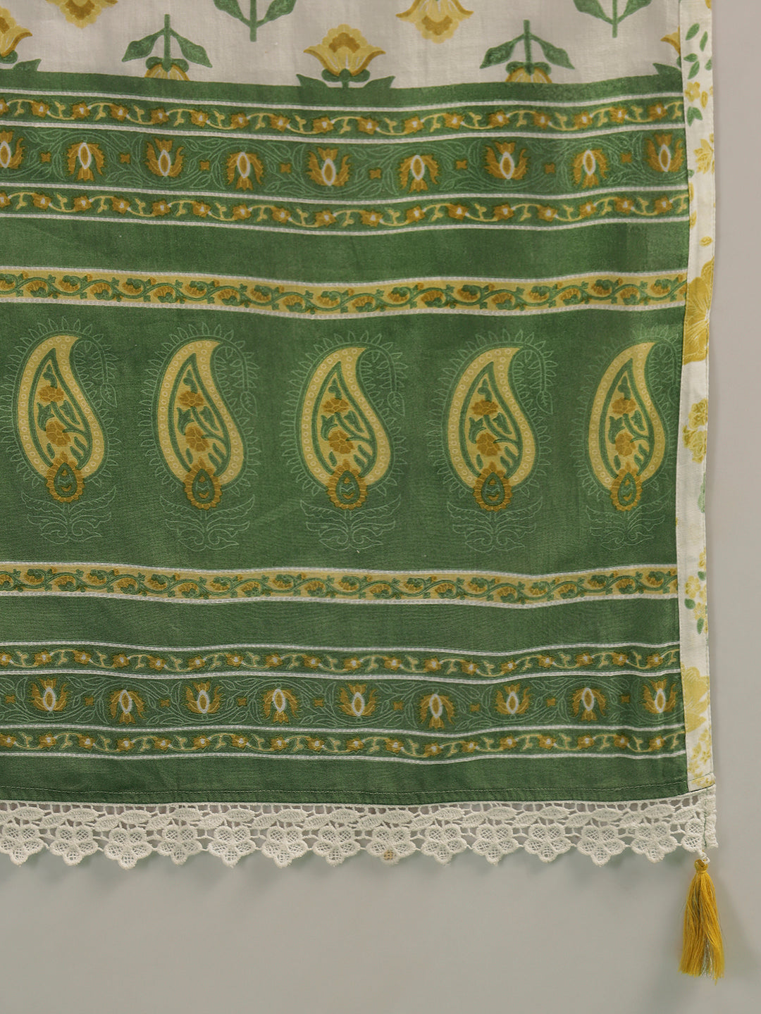 Gulnaar Cream Jaipur Handblock Cotton A-Line Suit Set