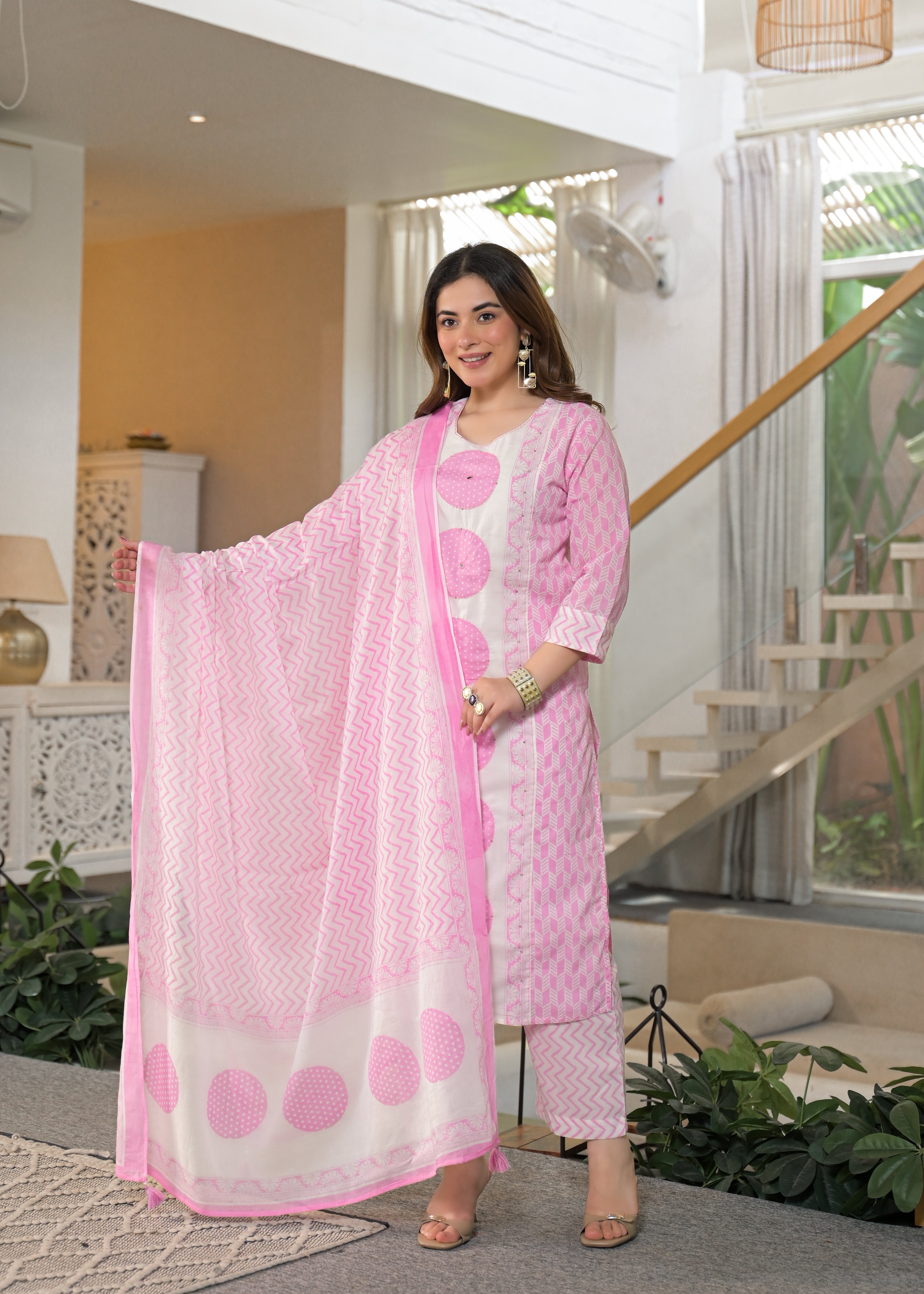 Gulnaar Soft Cotton Floral Suit Set