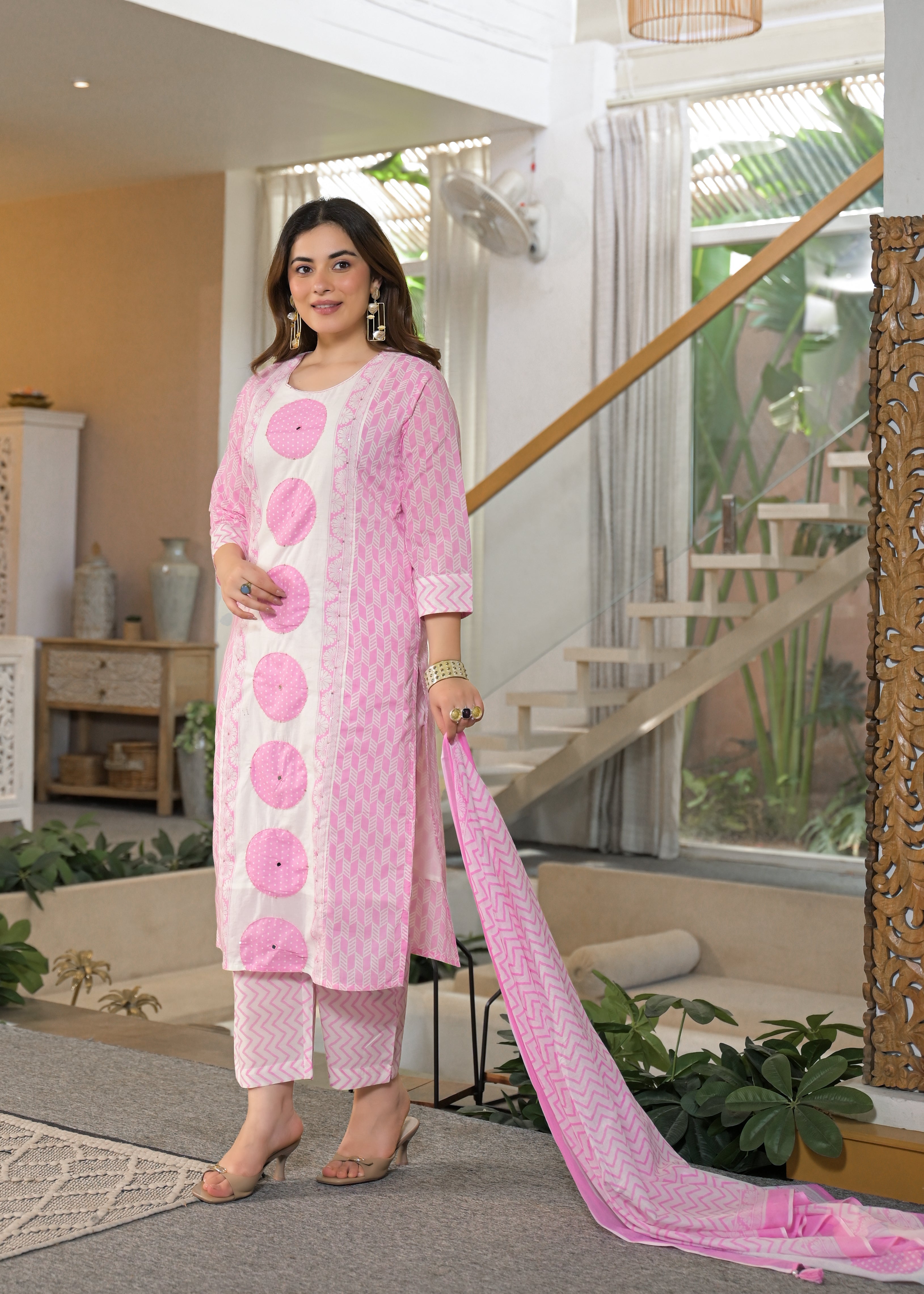 Gulnaar Soft Cotton Floral Suit Set