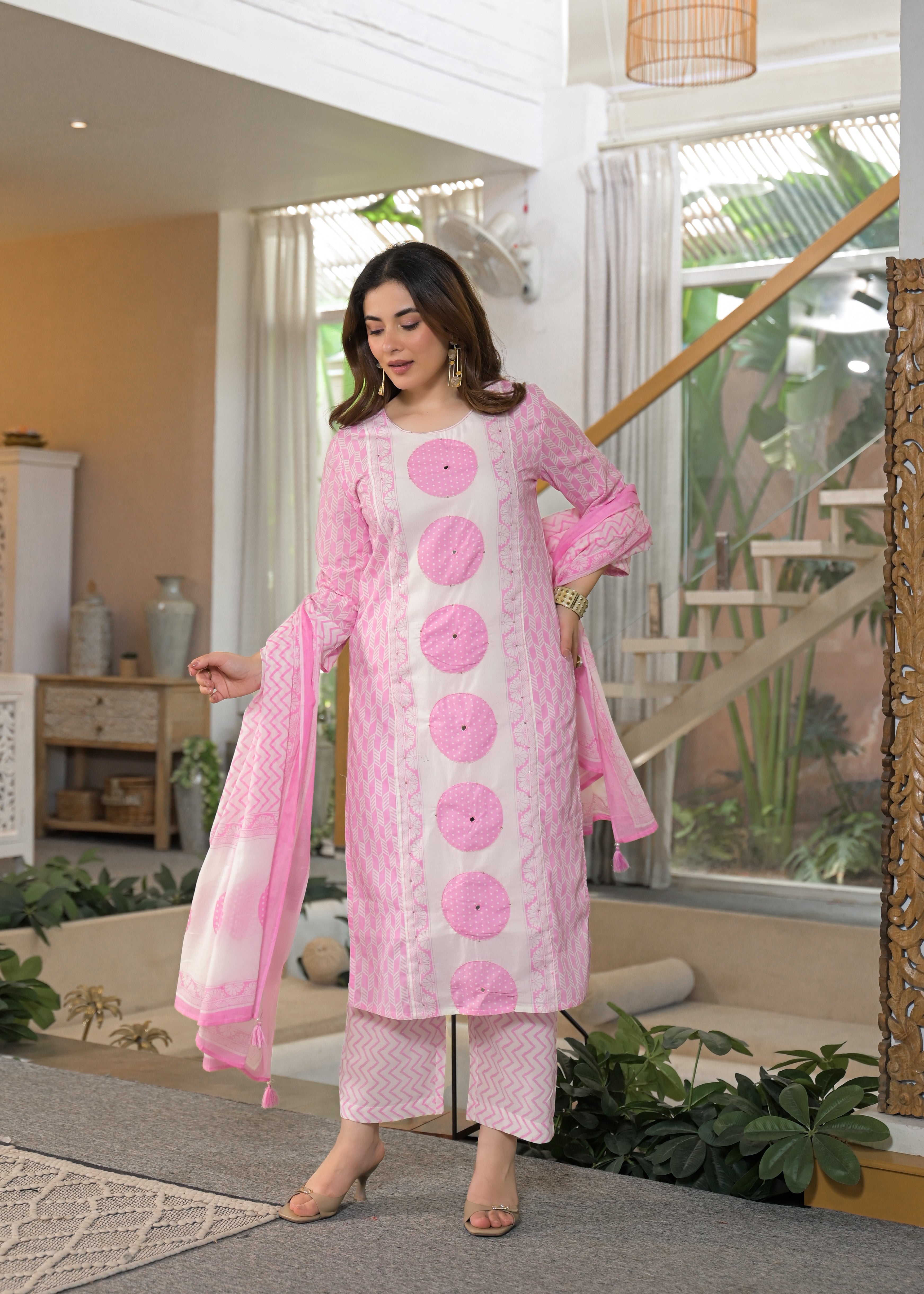 Gulnaar Soft Cotton Floral Suit Set