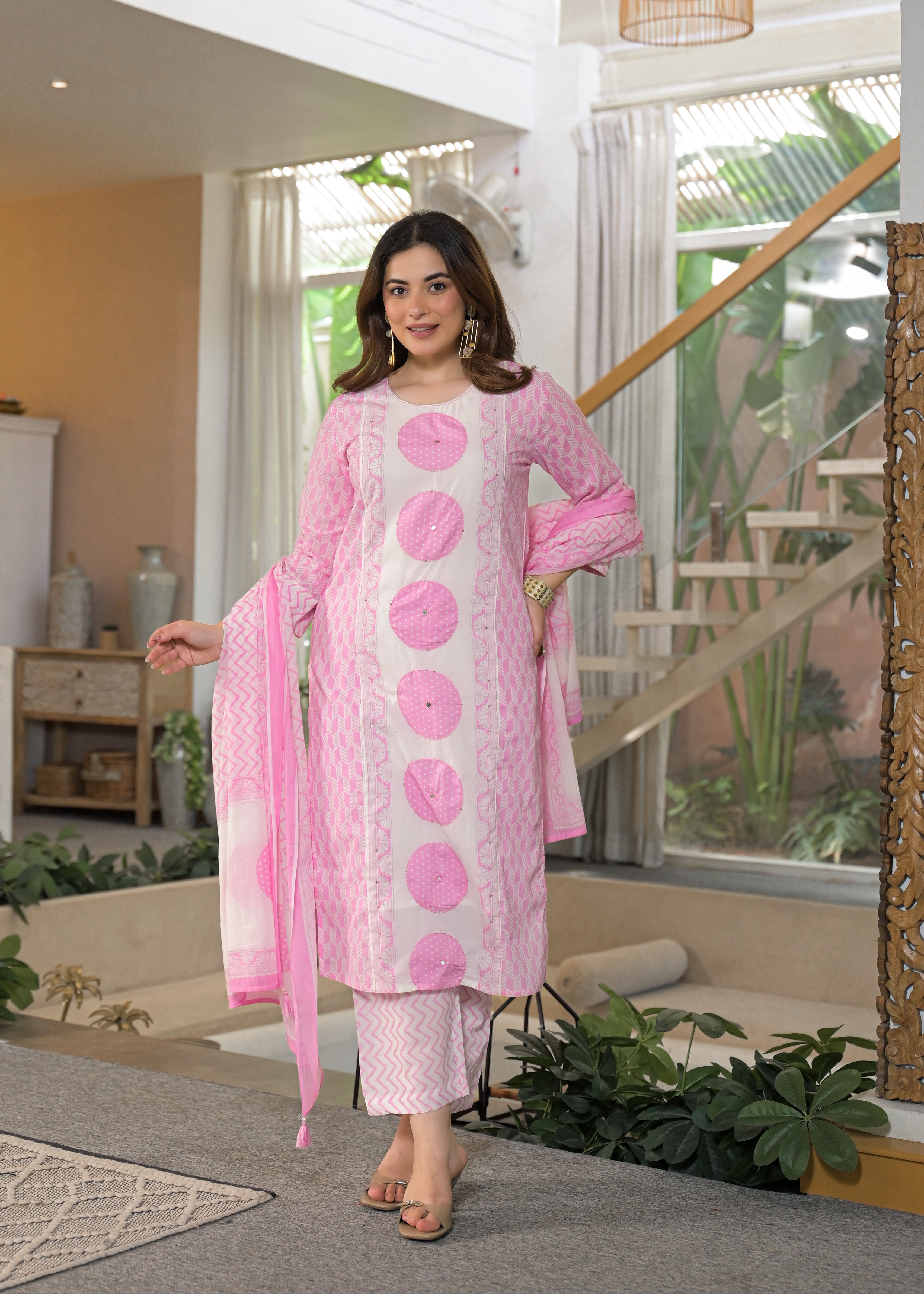 Gulnaar Soft Cotton Floral Suit Set