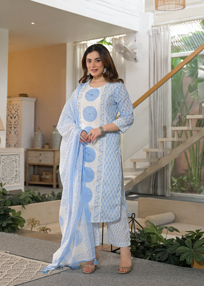 Gulnaar Soft Cotton Floral Suit Set