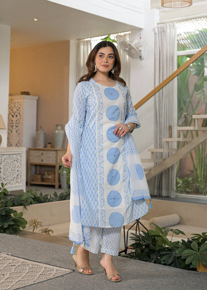 Gulnaar Soft Cotton Floral Suit Set