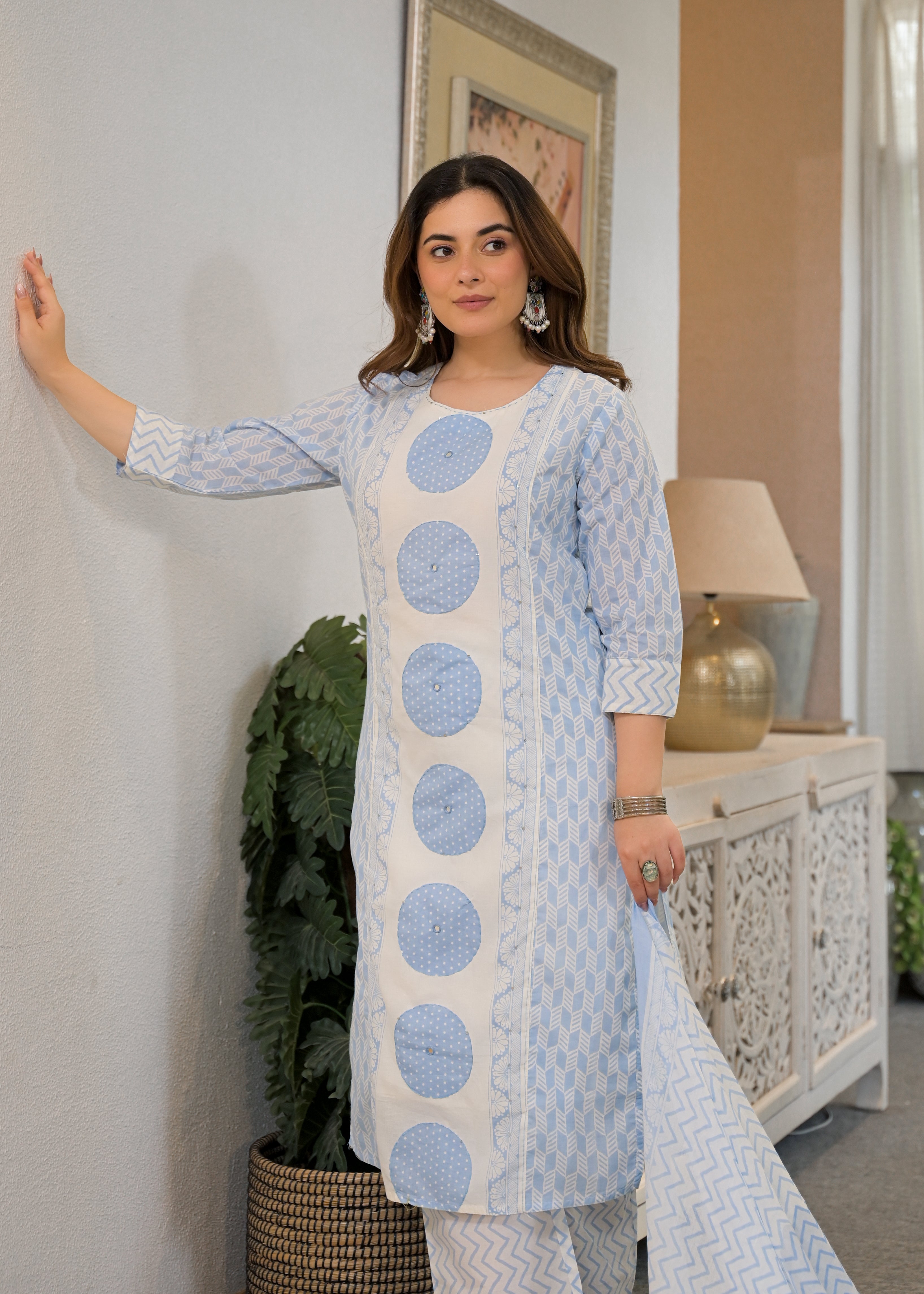 Gulnaar Soft Cotton Floral Suit Set