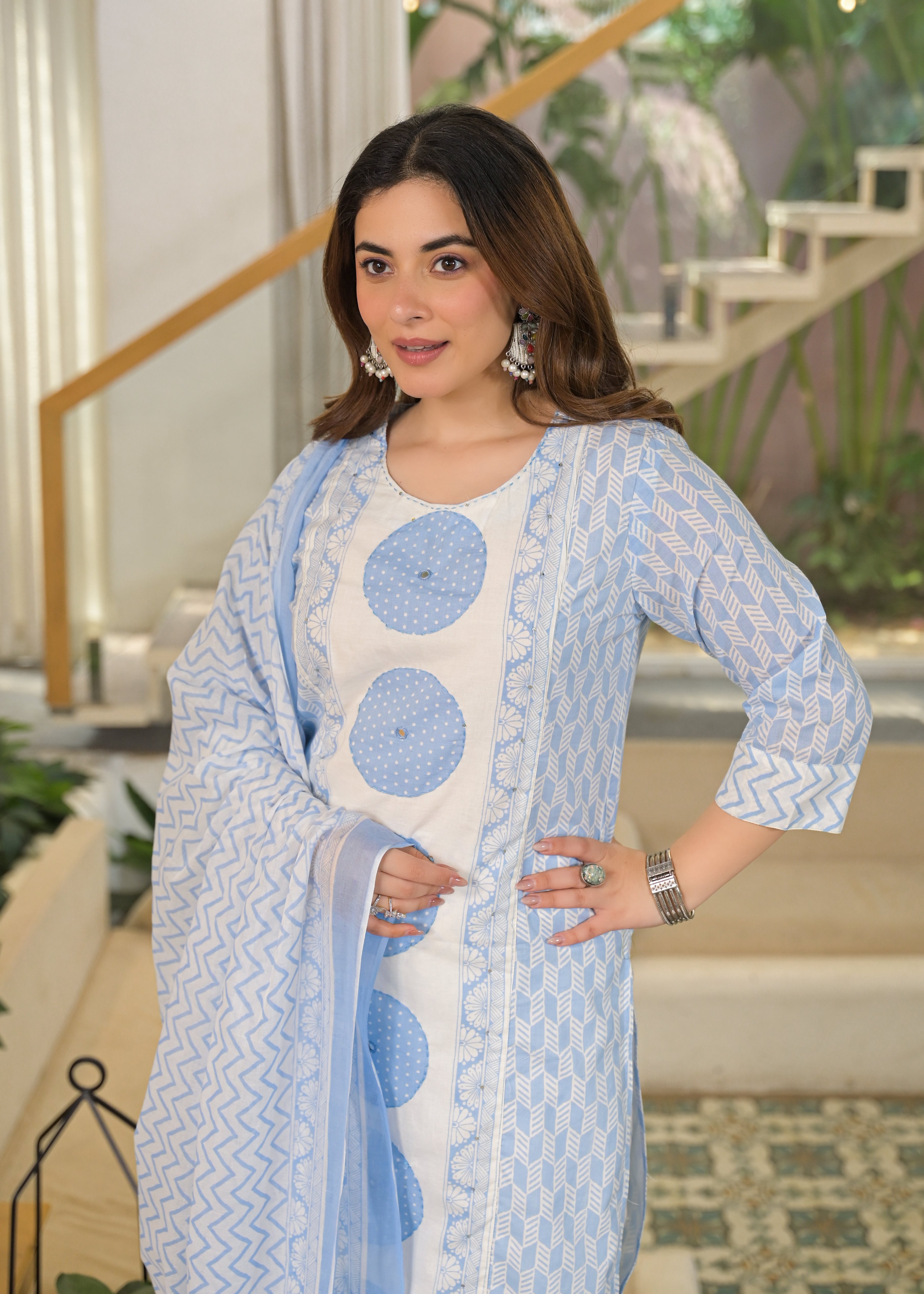 Gulnaar Soft Cotton Floral Suit Set