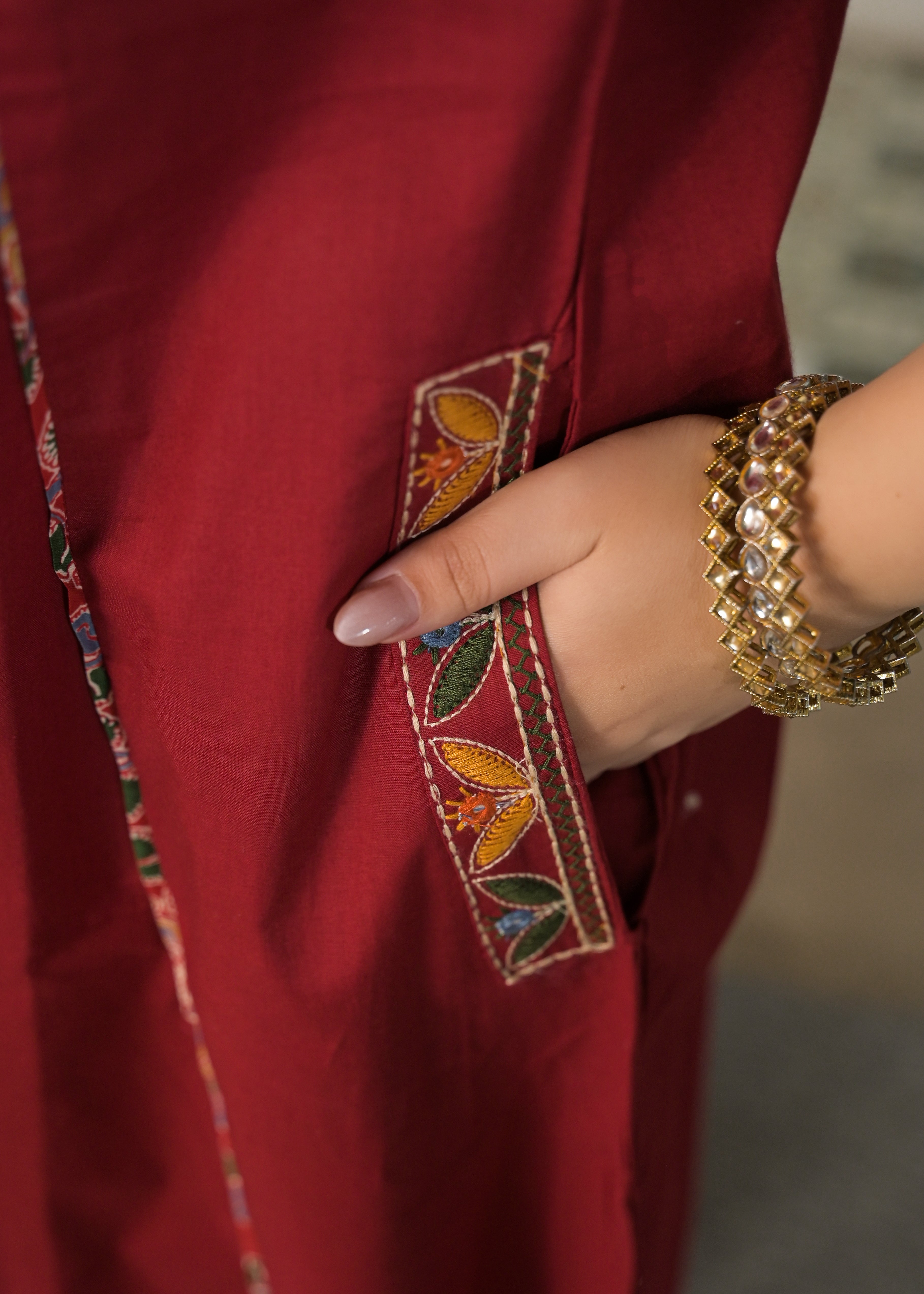 Mehfil Grace Embroidered Cotton Suit Set with Dupatta