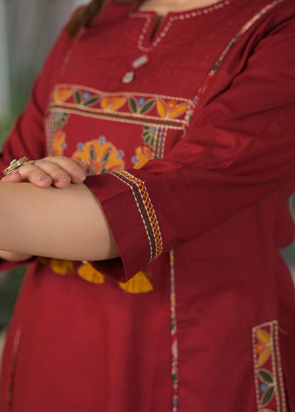 Mehfil Grace Embroidered Cotton Suit Set with Dupatta