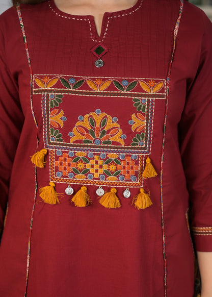 Mehfil Grace Embroidered Cotton Suit Set with Dupatta