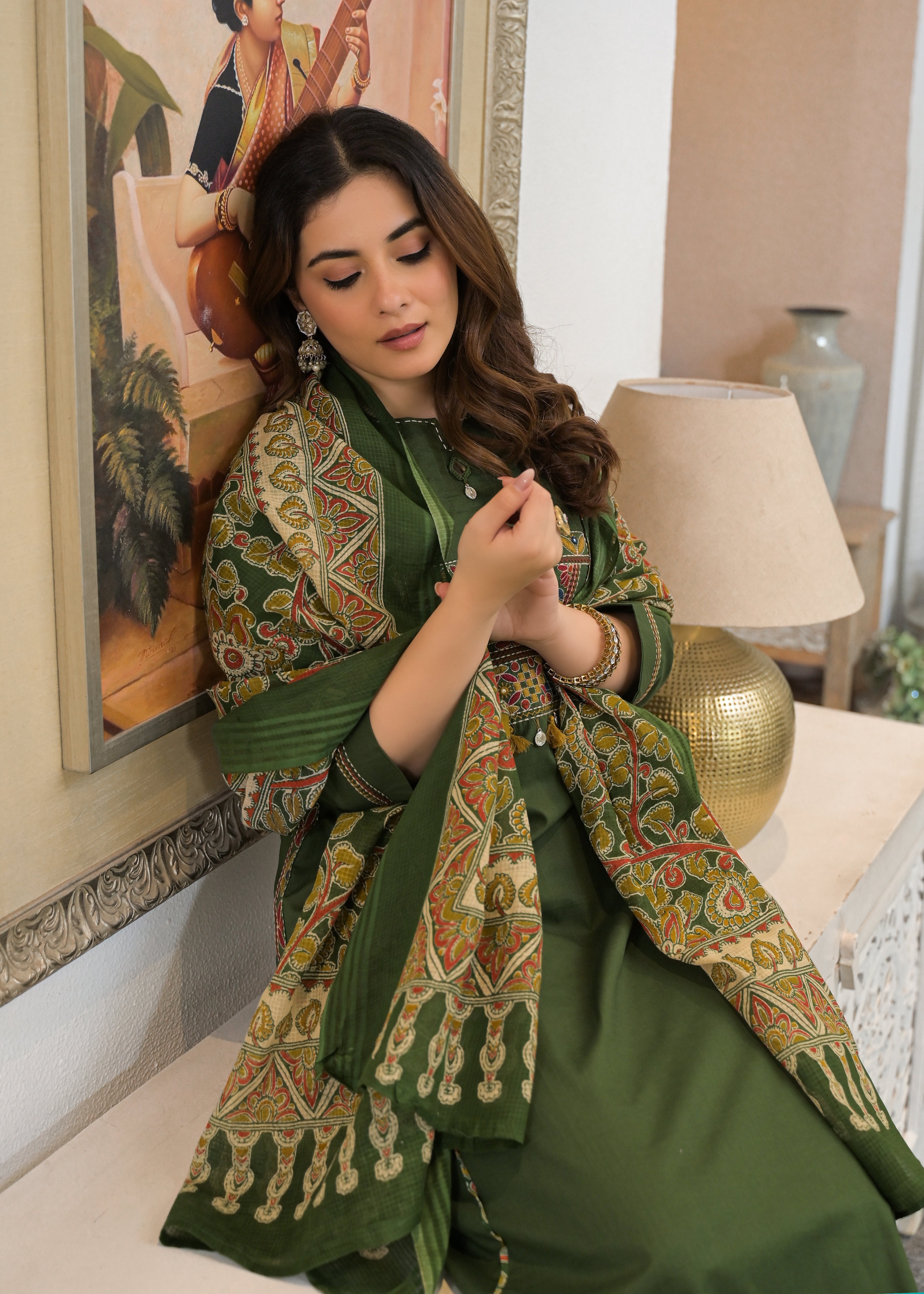 Mehfil Grace Embroidered Cotton Suit Set with Dupatta