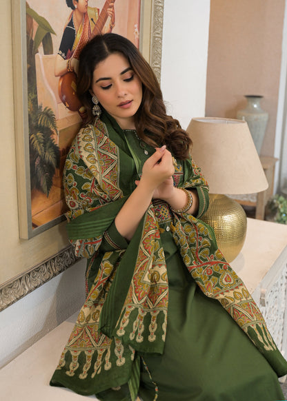 Mehfil Grace Embroidered Cotton Suit Set with Dupatta