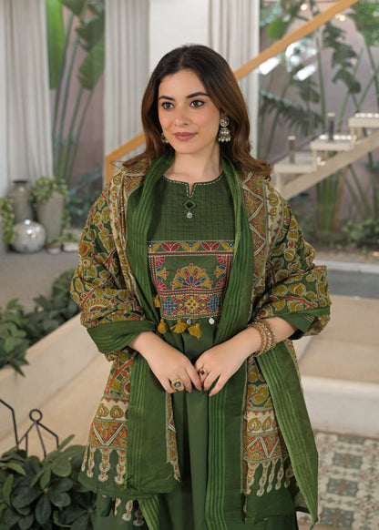 Mehfil Grace Embroidered Cotton Suit Set with Dupatta