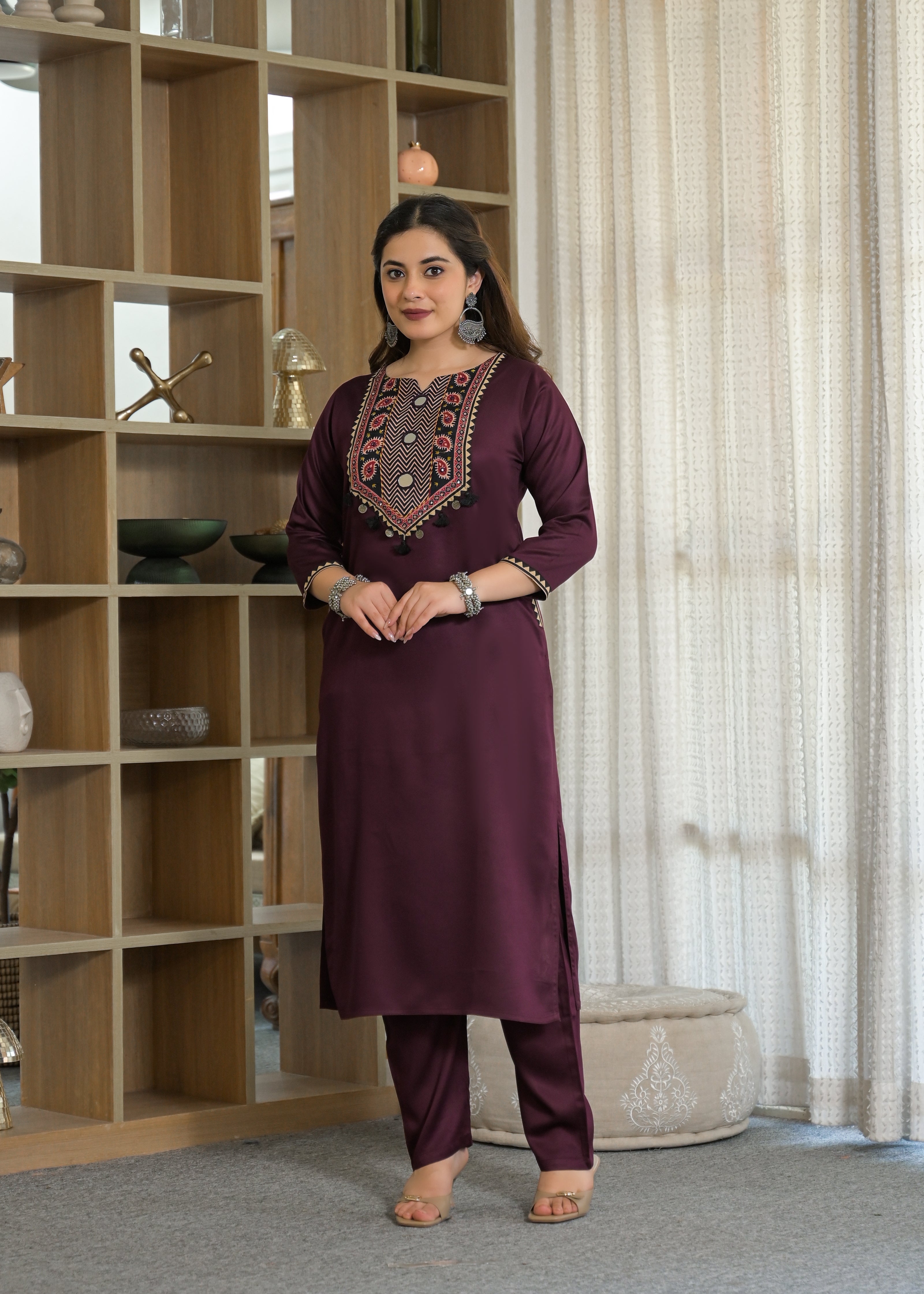 Noor Mahal Gajji Silk Suit Set with Printed Dupatta