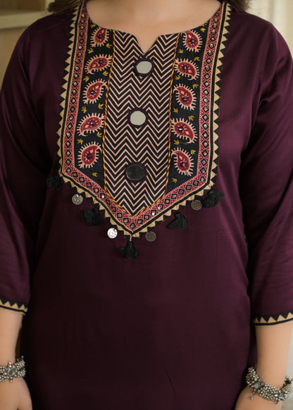 Noor Mahal Gajji Silk Suit Set with Printed Dupatta