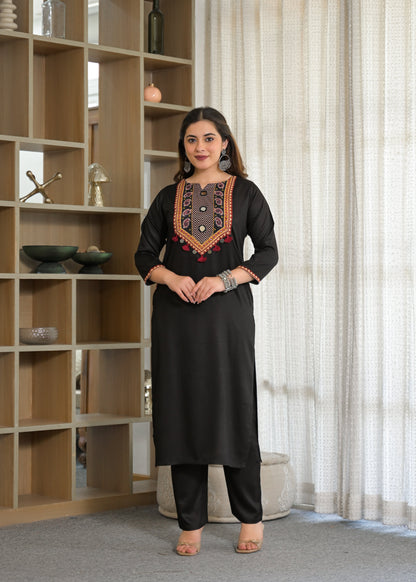 Noor Mahal Gajji Silk Suit Set with Printed Dupatta