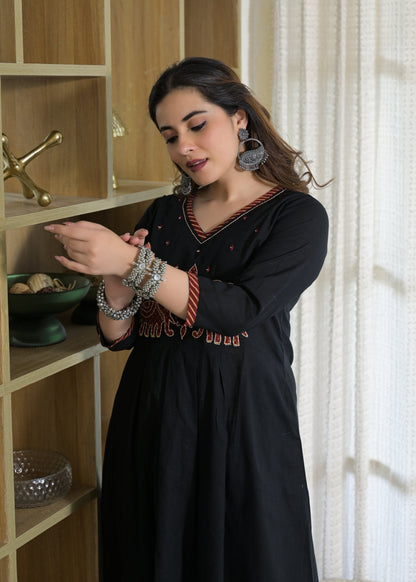 Rajwadi Elephant Cotton Kurti Palazzo Set