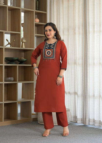 Tribal Panel Cotton Suit Set