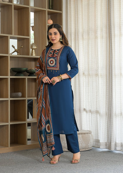 Tribal Panel Cotton Suit Set