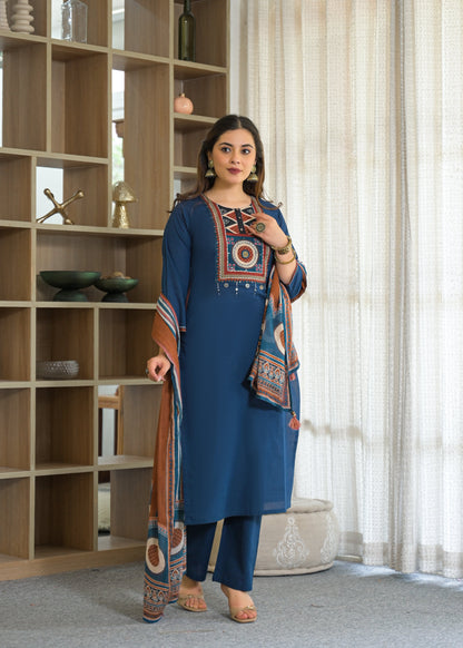 Tribal Panel Cotton Suit Set
