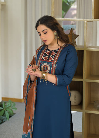 Tribal Panel Cotton Suit Set