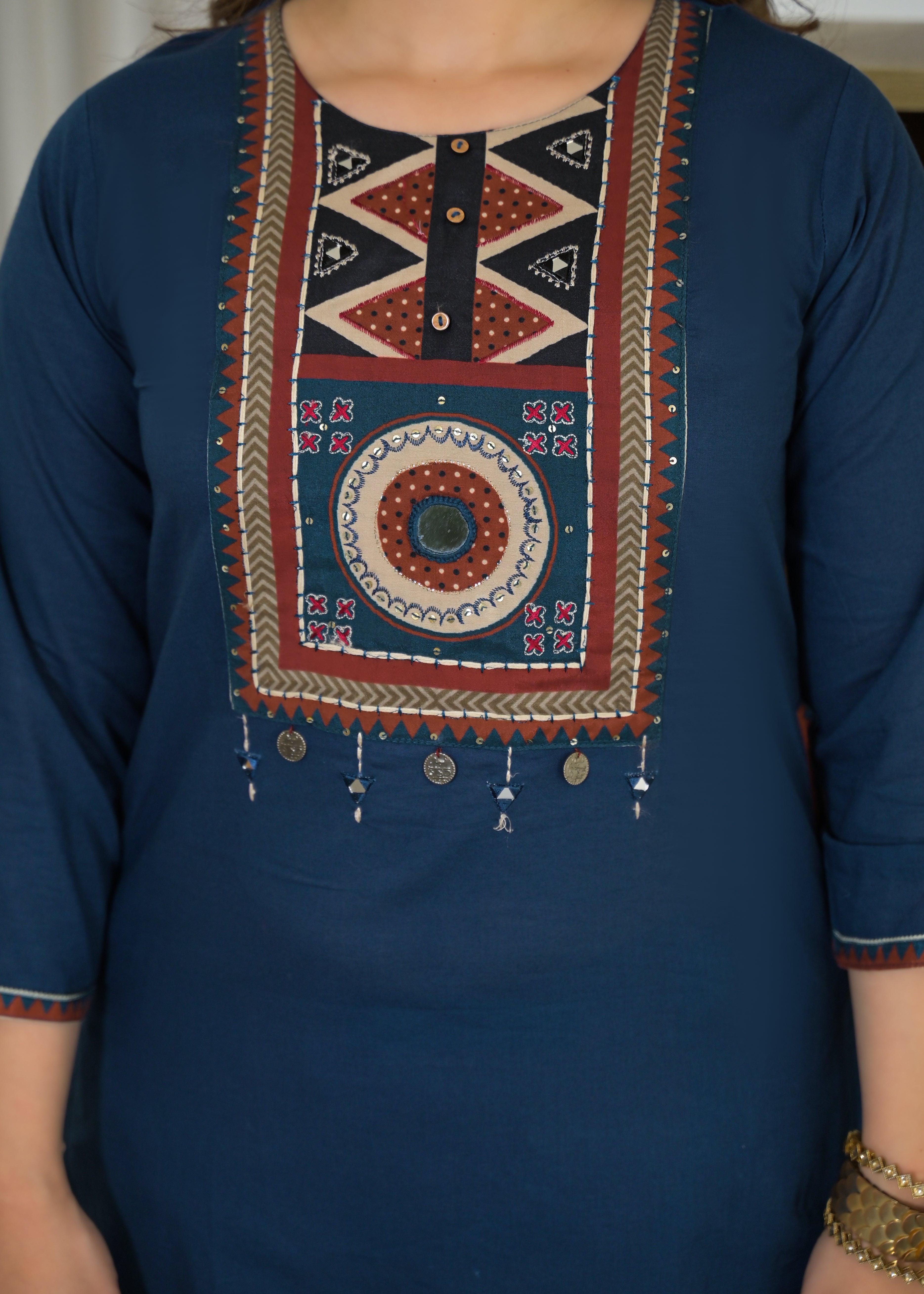Tribal Panel Cotton Suit Set