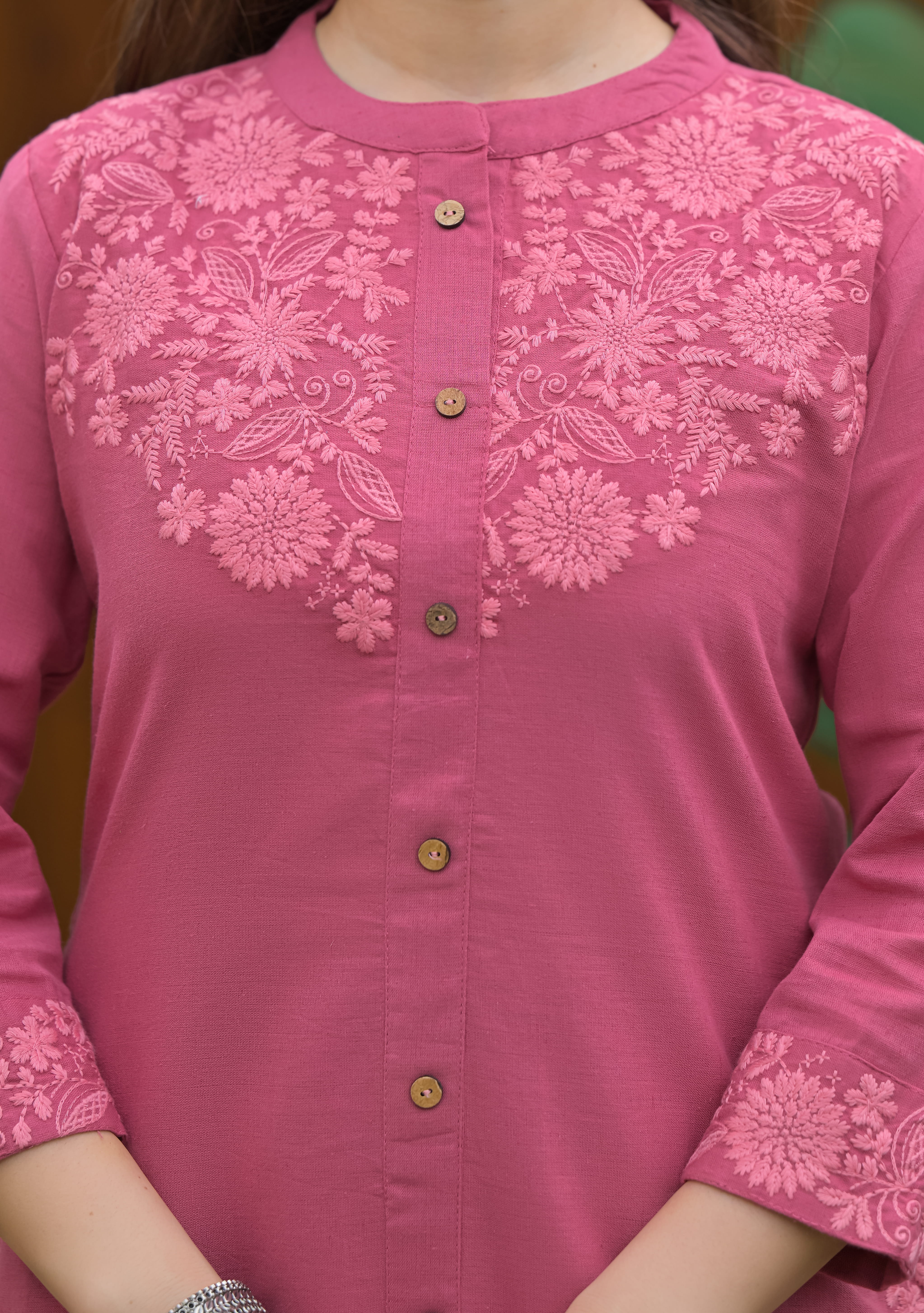 Gulnaar Royale Embroidered Cotton Kurta Pant Set