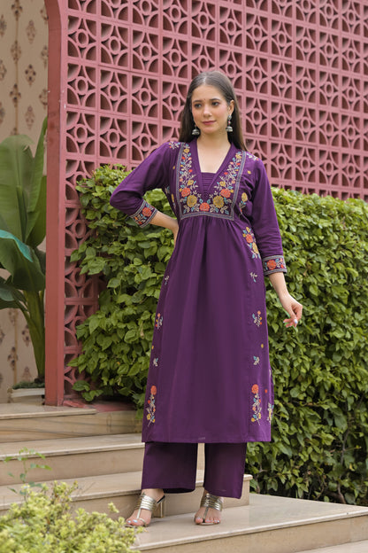 Gulmohar Printed Cotton Kurta Pant Set