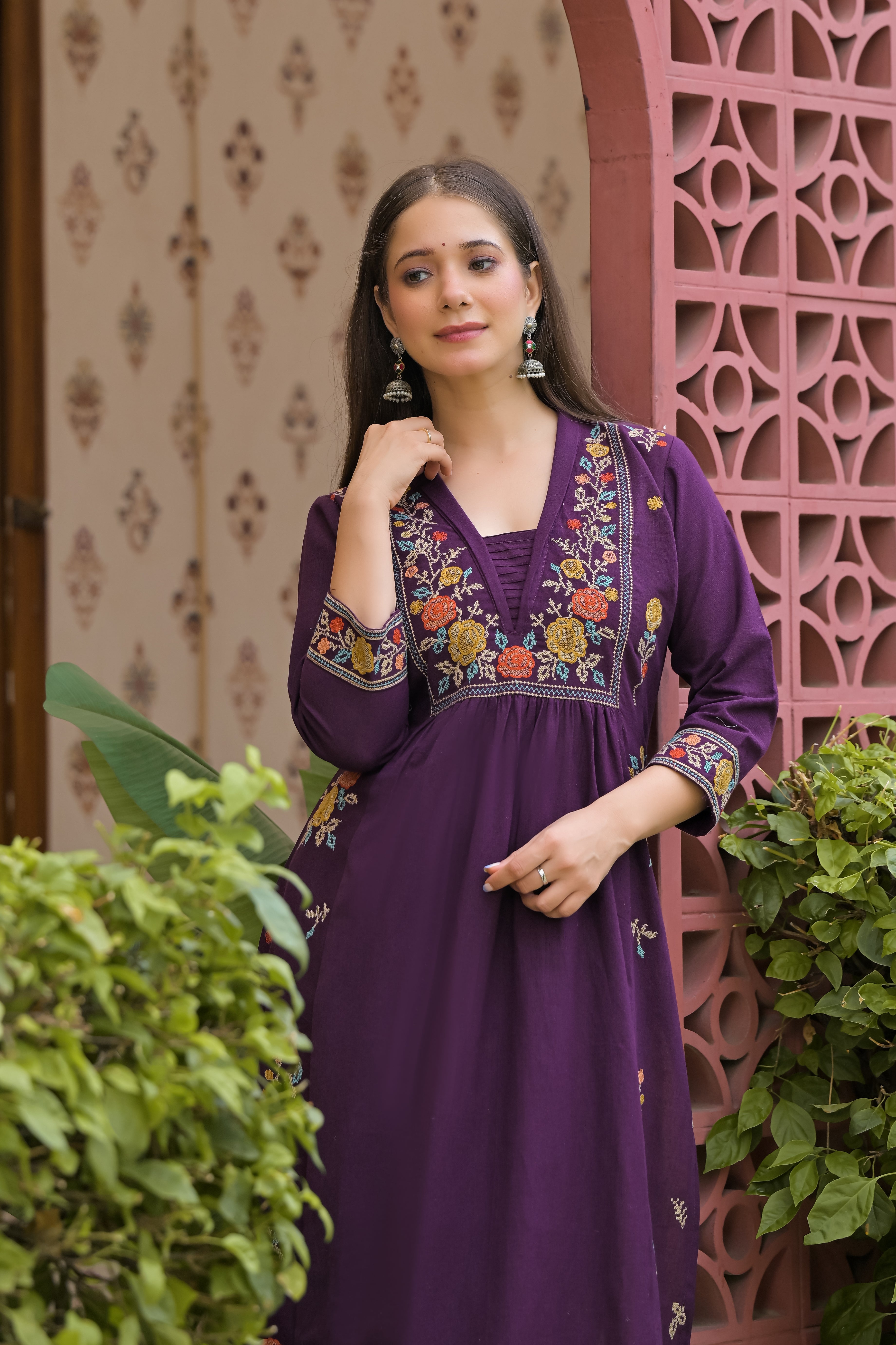 Gulmohar Printed Cotton Kurta Pant Set