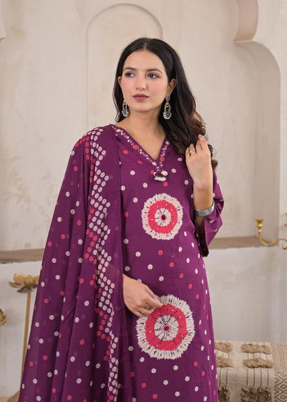 Rangriti Cotton Printed Straight Suit Set with Dupatta