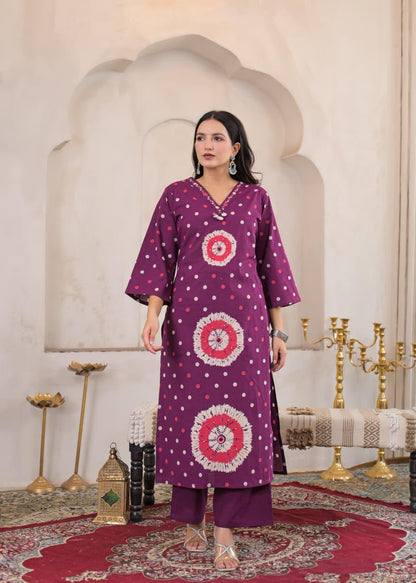 Rangriti Cotton Printed Straight Suit Set with Dupatta