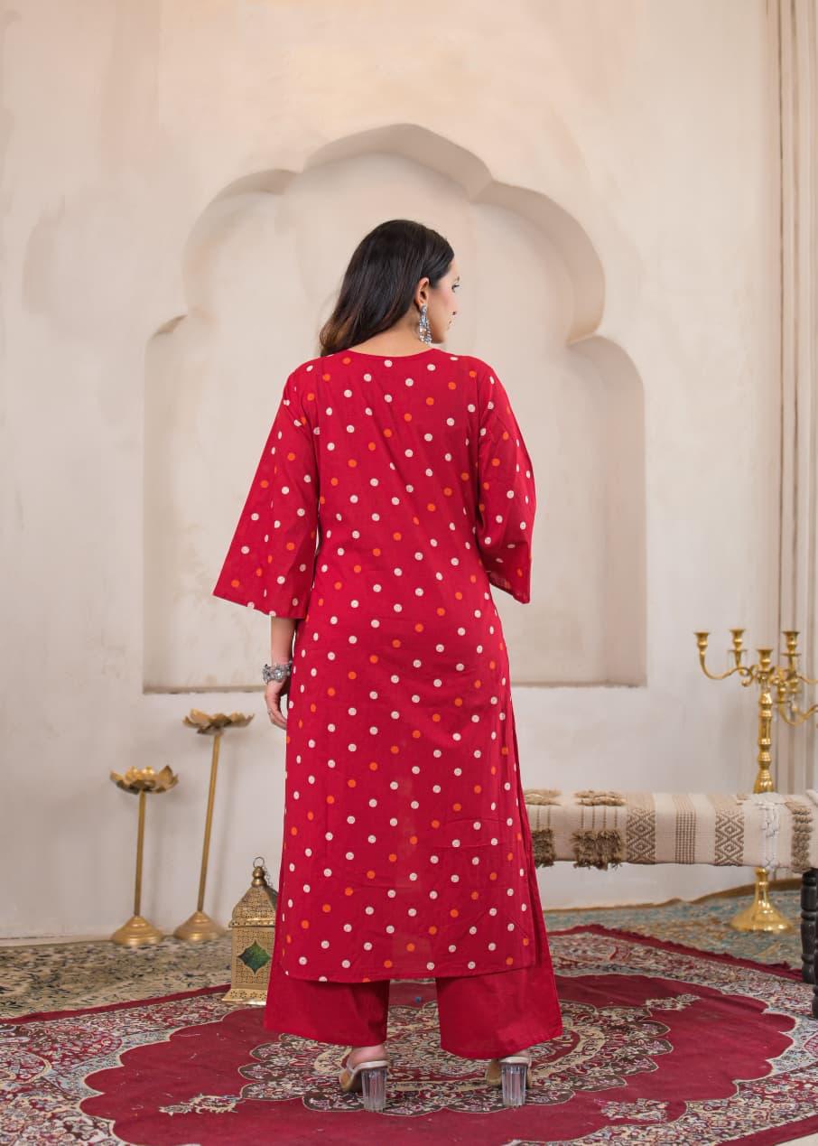 Rangriti Cotton Printed Straight Suit Set with Dupatta