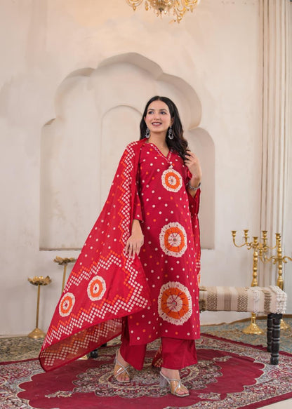 Rangriti Cotton Printed Straight Suit Set with Dupatta