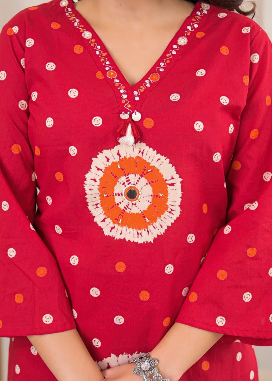 Rangriti Cotton Printed Straight Suit Set with Dupatta