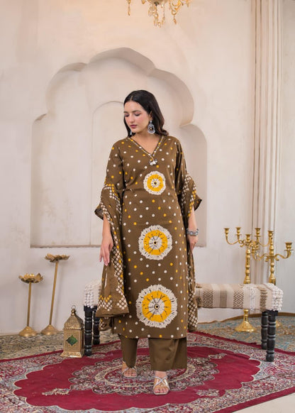 Rangriti Cotton Printed Straight Suit Set with Dupatta