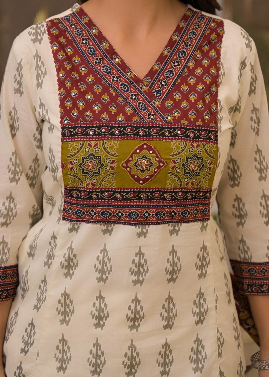Royal Jaipuri Heritage Cotton A-Line Suit Set