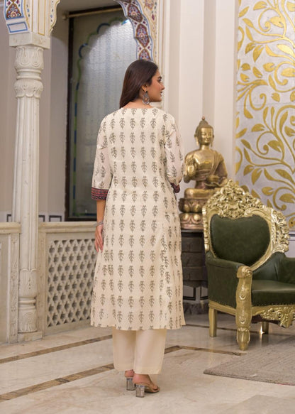 Royal Jaipuri Heritage Cotton A-Line Suit Set