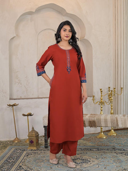 Noor Cotton Straight Suit Set with Printed Dupatta