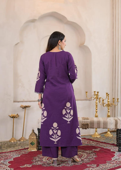Mehfil Cotton A-Line Suit Set