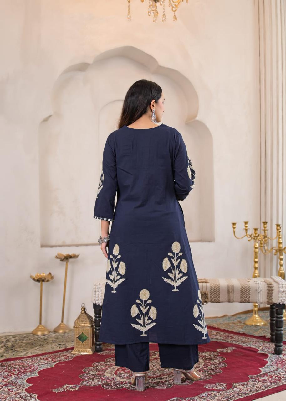Mehfil Cotton A-Line Suit Set