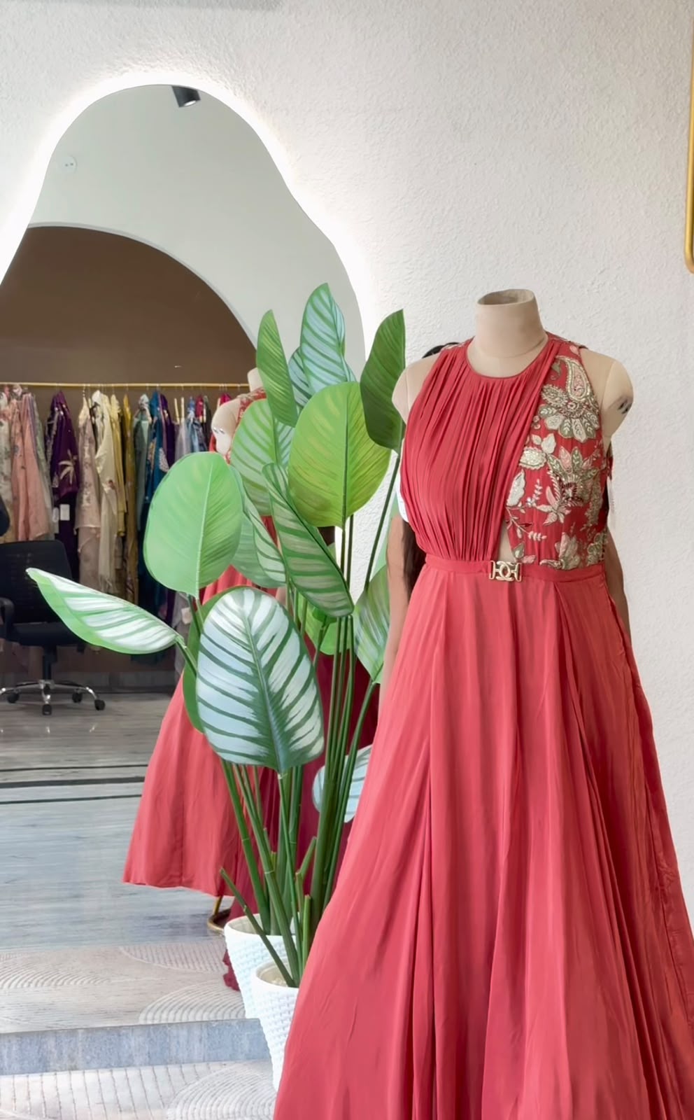 Coral Bloom Gown
