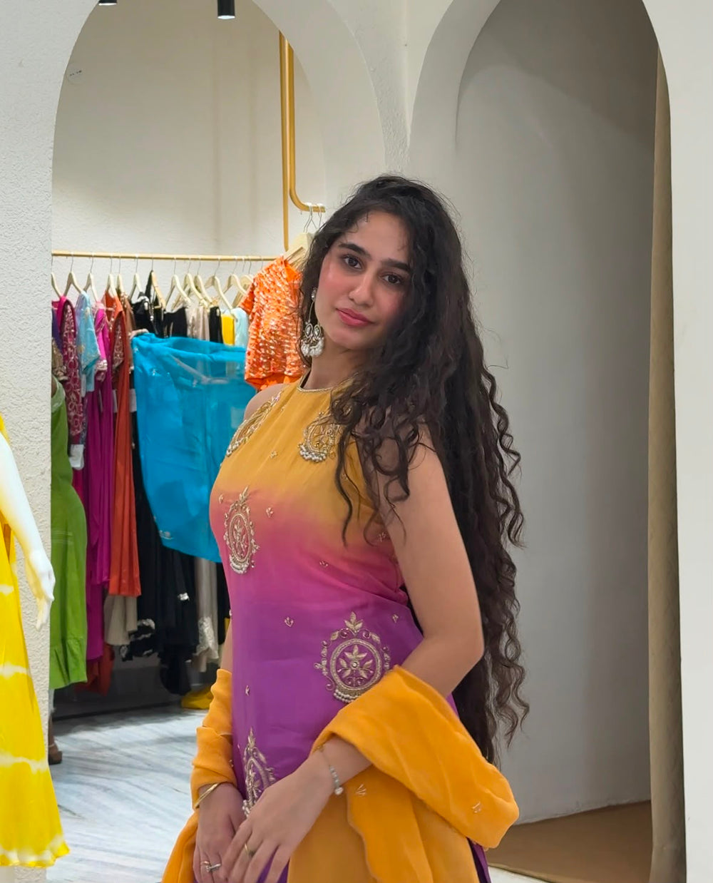Sunset Ombre Kurti Set